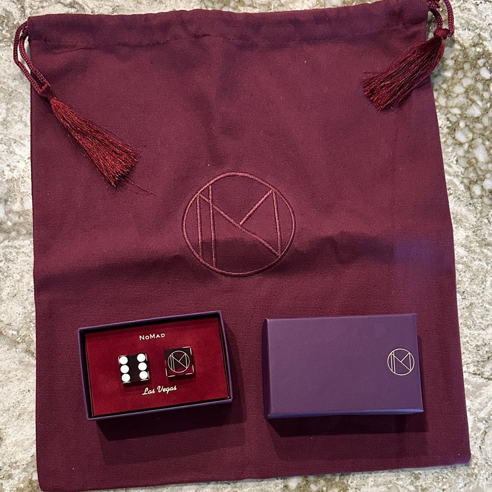 Nomad Maroon Dice & Canvas Bag